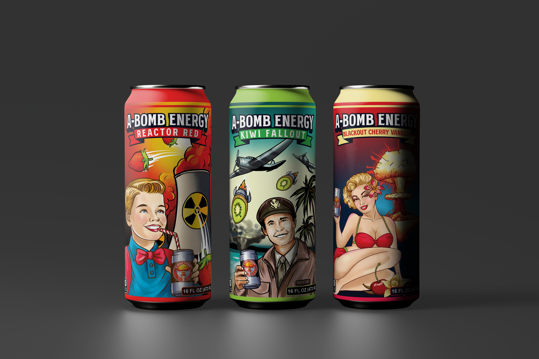 Energy Drink- Kiwi Fallout 12ct – A-Bomb Energy