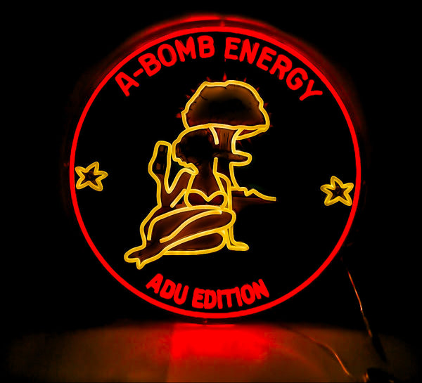 A-Bomb Energy 'Blackout Cherry Babe' Neon Sign | 2ft LED
