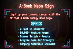 A-Bomb Energy ‘Command Glow’ Neon Sign – 2ft LED Logo